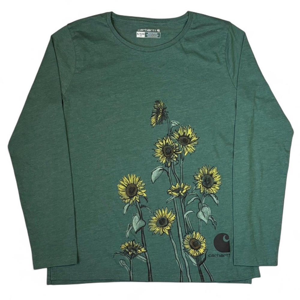 Carhartt Green Sunflower Long Sleeve Tee